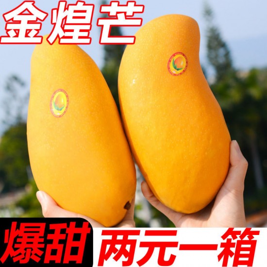 海南当季大金煌芒水仙芒果甜心芒新鲜热带水果大青芒整箱3/5/